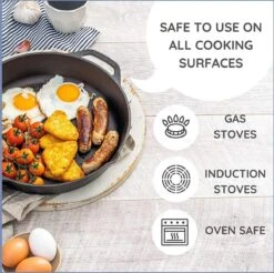 Nuovva Cast Iron Skillet / Gietijzeren Pan - 32cm 11 Nuovva Cast Iron Skillet / Gietijzeren Pan - 32cm -Woonkeuken Winkel 1200x1195 9
