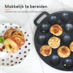 Ocina Poffertjespan – Combo Pack – 19 Poffertjes – Poffertjesmaker – Poffertjespan Inductie – Poffertjespan Electrisch – Gietijzeren Pan - Inclusief Doseerfles, Handvaten, 6x Poffertjesvorken En Invetkwast – Gratis Receptenboek 20 Ocina Poffertjespan – Combo Pack – 19 Poffertjes – Poffertjesmaker – Poffertjespan Inductie – Poffertjespan Electrisch – Gietijzeren Pan - Inclusief Doseerfles, Handvaten, 6x Poffertjesvorken En Invetkwast – Gratis Receptenboek -Woonkeuken Winkel 1200x1198 11