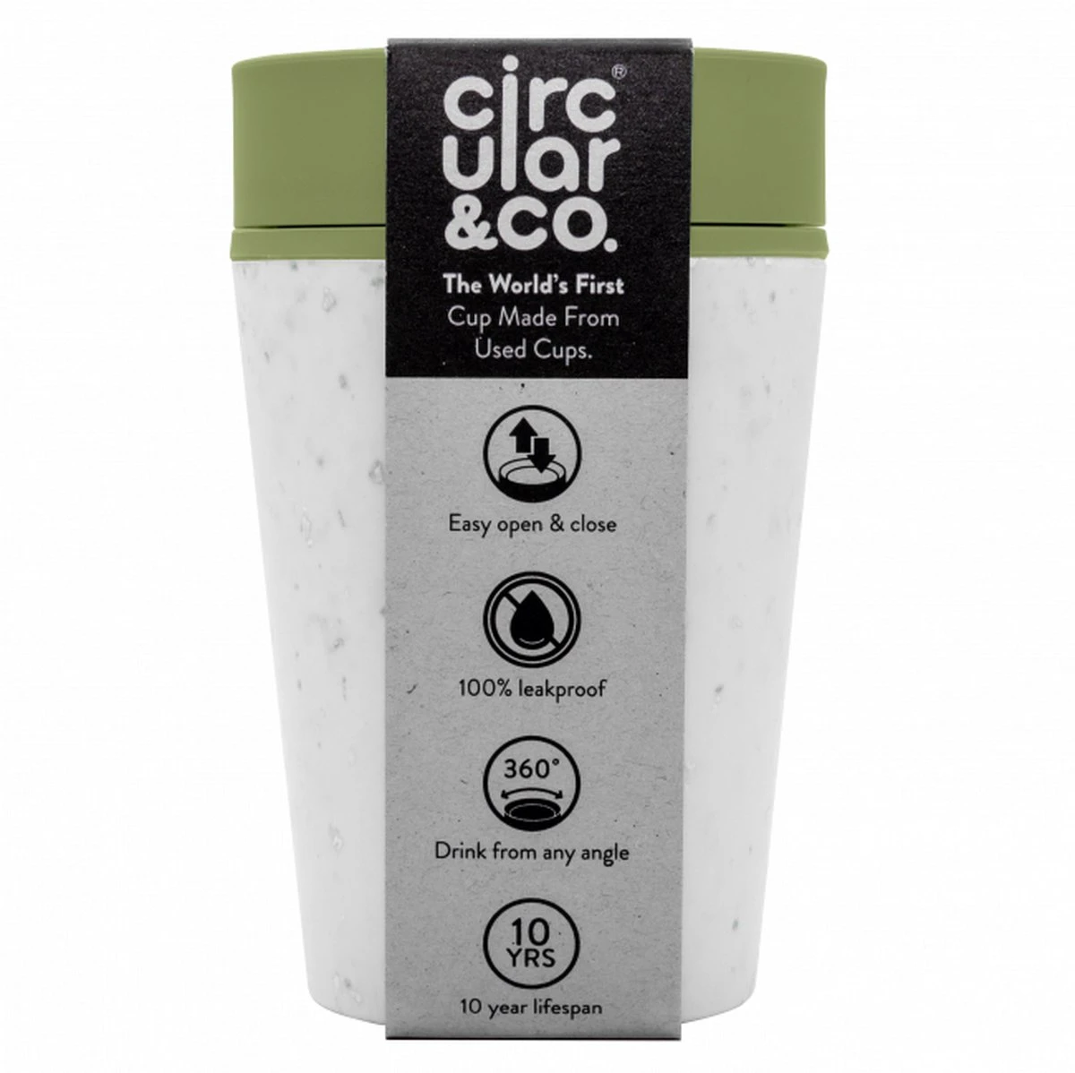 Circular & Co - Travel Mug - Koffiebeker To Go - Coffee To Go Beker - 227 Ml - Crème - Groen - 8oz - Duurzaam 3 Circular & Co - Travel Mug - Koffiebeker To Go - Coffee To Go Beker - 227 Ml - Crème - Groen - 8oz - Duurzaam
