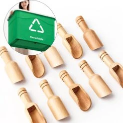 10 Stuks Mini Houten Lepels - Kleine Theelepeltjes - Houten Schepjes - Doseerschep Maatlepel - Lepels Voor Keuken, Koken, Kruiden, Koffie, Thee, Suiker En Zout - Spatel -Woonkeuken Winkel 1200x1199 1