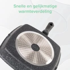 Coninx Grillpan 28CM - Steakpan - Afneembare Handgreep - PFAS-vrij - Grijs -Woonkeuken Winkel 1200x1199 8