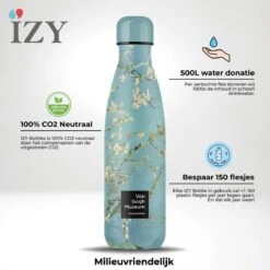 IZY Bottles X Van Gogh Museum - Amandelbloesem | 500 ML | Thermosfles | Drinkfles | Waterfles | Schoolfles | Isoleerfles | Beker | Drinkbeker | Koud | Warm | Fles | Back To School | 500ml -Woonkeuken Winkel 1200x1200 1056