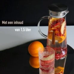 MÊZON® Schenkkan - Glazen Waterkan - Waterkaraf Voor Fruitwater - Multifunctionele Decanteer Karaf - Kan Met Deksel - 1.5L Capaciteit 13 MÊZON® Schenkkan - Glazen Waterkan - Waterkaraf Voor Fruitwater - Multifunctionele Decanteer Karaf - Kan Met Deksel - 1.5L Capaciteit -Woonkeuken Winkel 1200x1200 1107