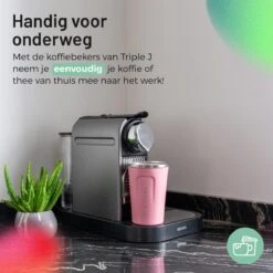 Triple J® Koffiebeker To Go - Thermosbeker - BPA & Lekvrij - 380ml - Roze -Woonkeuken Winkel 1200x1200 1153