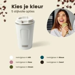 LaCardia Koffiebeker To Go Premium Wit – Thermosbeker – Theebeker – 380ML – Herbruikbaar -Woonkeuken Winkel 1200x1200 1163