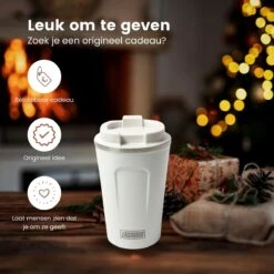 LaCardia Koffiebeker To Go Premium Wit – Thermosbeker – Theebeker – 380ML – Herbruikbaar -Woonkeuken Winkel 1200x1200 1165