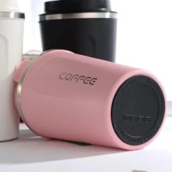 Koffiebeker To Go | Lekvrije Thermosbeker | Thermosfles | RVS Reisbeker | Dubbelwandige Travel Mug | 350 Ml | Roze -Woonkeuken Winkel 1200x1200 1175
