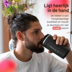 Triple J® Koffiebeker To Go - Thermosbeker - BPA & Lekvrij - 510ml - Zwart -Woonkeuken Winkel 1200x1200 1184