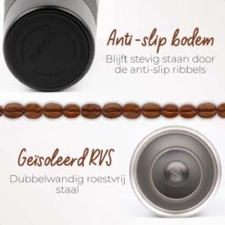 SIP !T® Premium RVS Koffiebeker To Go Thermosbeker – 380 ML – Herbruikbare Koffie & Theebeker – Lekvrij – Zwart - Valentijn -Woonkeuken Winkel 1200x1200 1194