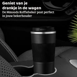 Mmoods Thermosbeker Voor Koffie En Thee 380ml - Koffiebeker To Go - Reisbeker Voor Auto - Herbruikbare Drinkfes Voor Warme En Koude Dranken - Ecologische Thermoskan Zwart Geschenk -Woonkeuken Winkel 1200x1200 1202
