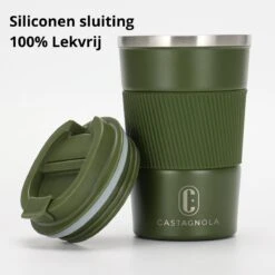 Castagnola Design RVS Koffiebeker To Go - Groen - 380ml - Thermosbeker - Theebeker -Woonkeuken Winkel 1200x1200 1244