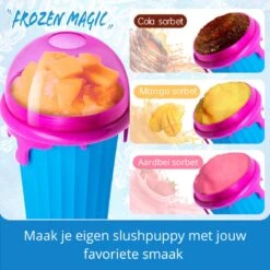 Frozen Magic Slushy Maker - Slush Puppy Maker - IJscrusher - Slush Puppy Beker - Slushy Puppy Maker - Slush Puppy Machine - Slush Maker - Slushy Cup - Tiktok - Bruin -Woonkeuken Winkel 1200x1200 1327