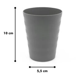 In Round Herbruikbare Plastic Drink Bekers – 10 Stuks – Grijs -Woonkeuken Winkel 1200x1200 1353