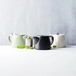 Point-Virgule - Theepot Met Thee Infuser - Mat - Gebroken Wit - 500ml -Woonkeuken Winkel 1200x1200 1405