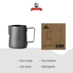 Krumble Melkkannetje 300ml / RVS Melkopschuimkan / Melkkan / Antraciet - Zwart 16 Krumble Melkkannetje 300ml / RVS Melkopschuimkan / Melkkan / Antraciet - Zwart -Woonkeuken Winkel 1200x1200 1436