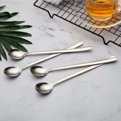 House Of Husk Latte Macchiato Lepels Set - Lange Theelepels - Koffielepels - Longdrinklepels - Sorbetlepels - Barlepel - RVS - 6 Stuks - 20CM - Zilver -Woonkeuken Winkel 1200x1200 172