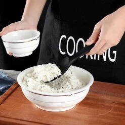 Doodadeals® Siliconen Rijstlepel - Rijst Opscheplepel - Rijstlepel Kunststof - Zwart - 1 Stuk -Woonkeuken Winkel 1200x1200 176