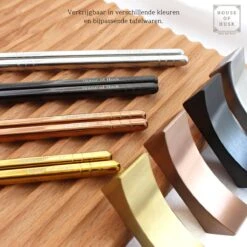 House Of Husk Chopsticks Set - Koreaanse Eetstokjes - Vaatwasserbestendig - RVS - 5 Paar - Goud -Woonkeuken Winkel 1200x1200 25