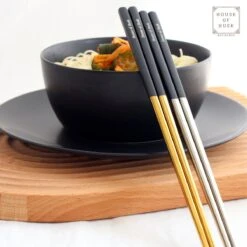 House Of Husk Chopsticks Set - Koreaanse Eetstokjes - Vaatwasserbestendig - RVS - 5 Paar - Duo Tone - Zwart Zilver -Woonkeuken Winkel 1200x1200 261