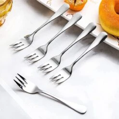 House Of Husk® Gebaksvorkjes - Dessertvorken - Taartvorkjes - Cocktailvorken - Klein Vorkjes - 12 Stuks - RVS - Zilver -Woonkeuken Winkel 1200x1200 294