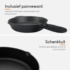 Ocina Gietijzeren Pan – ø30,5cm - Skillet - Koekenpan – Hapjespan – Koekenpan Inductie – Koekenpannenset - Gietijzeren Pan Bbq - Gietijzer -Woonkeuken Winkel 1200x1200 299