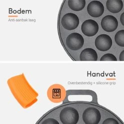Ocina Poffertjespan – Combo Pack – 19 Poffertjes – Poffertjesmaker – Poffertjespan Inductie – Poffertjespan Electrisch – Gietijzeren Pan - Inclusief Doseerfles, Handvaten, 6x Poffertjesvorken En Invetkwast – Gratis Receptenboek 13 Ocina Poffertjespan – Combo Pack – 19 Poffertjes – Poffertjesmaker – Poffertjespan Inductie – Poffertjespan Electrisch – Gietijzeren Pan - Inclusief Doseerfles, Handvaten, 6x Poffertjesvorken En Invetkwast – Gratis Receptenboek -Woonkeuken Winkel 1200x1200 340