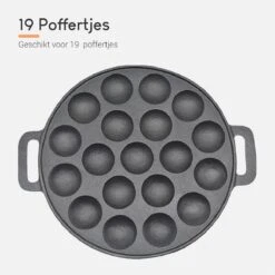 Ocina Poffertjespan – Combo Pack – 19 Poffertjes – Poffertjesmaker – Poffertjespan Inductie – Poffertjespan Electrisch – Gietijzeren Pan - Inclusief Doseerfles, Handvaten, 6x Poffertjesvorken En Invetkwast – Gratis Receptenboek 14 Ocina Poffertjespan – Combo Pack – 19 Poffertjes – Poffertjesmaker – Poffertjespan Inductie – Poffertjespan Electrisch – Gietijzeren Pan - Inclusief Doseerfles, Handvaten, 6x Poffertjesvorken En Invetkwast – Gratis Receptenboek -Woonkeuken Winkel 1200x1200 341