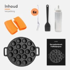 Ocina Poffertjespan – Combo Pack – 19 Poffertjes – Poffertjesmaker – Poffertjespan Inductie – Poffertjespan Electrisch – Gietijzeren Pan - Inclusief Doseerfles, Handvaten, 6x Poffertjesvorken En Invetkwast – Gratis Receptenboek 21 Ocina Poffertjespan – Combo Pack – 19 Poffertjes – Poffertjesmaker – Poffertjespan Inductie – Poffertjespan Electrisch – Gietijzeren Pan - Inclusief Doseerfles, Handvaten, 6x Poffertjesvorken En Invetkwast – Gratis Receptenboek -Woonkeuken Winkel 1200x1200 346