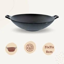 Orange85 Gietijzeren Wokpan - Alle Warmtebronnen - Inductie - Wok - Zwart - 31cm - Gietijzer - Wokpannen 13 Orange85 Gietijzeren Wokpan - Alle Warmtebronnen - Inductie - Wok - Zwart - 31cm - Gietijzer - Wokpannen -Woonkeuken Winkel 1200x1200 402