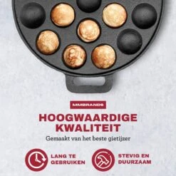 MM Brands Poffertjespan - Poffertjesmaker - Inductie / Oven / BBQ - Inclusief Handvat, Borstel En Vorken 12 MM Brands Poffertjespan - Poffertjesmaker - Inductie / Oven / BBQ - Inclusief Handvat, Borstel En Vorken -Woonkeuken Winkel 1200x1200 486