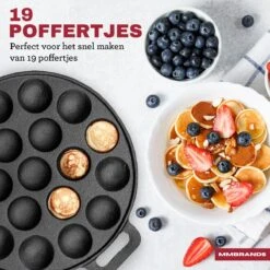 MM Brands Poffertjespan - Poffertjesmaker - Inductie / Oven / BBQ - Inclusief Handvat, Borstel En Vorken 13 MM Brands Poffertjespan - Poffertjesmaker - Inductie / Oven / BBQ - Inclusief Handvat, Borstel En Vorken -Woonkeuken Winkel 1200x1200 487