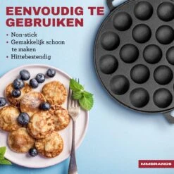 MM Brands Poffertjespan - Poffertjesmaker - Inductie / Oven / BBQ - Inclusief Handvat, Borstel En Vorken 14 MM Brands Poffertjespan - Poffertjesmaker - Inductie / Oven / BBQ - Inclusief Handvat, Borstel En Vorken -Woonkeuken Winkel 1200x1200 488
