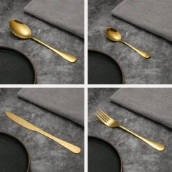 SensaHome - 20-Delige Bestek Set - Inclusief Mes/Vork/Lepel - 4 Personen - Goud 28 SensaHome - 20-Delige Bestek Set - Inclusief Mes/Vork/Lepel - 4 Personen - Goud -Woonkeuken Winkel 1200x1200 5