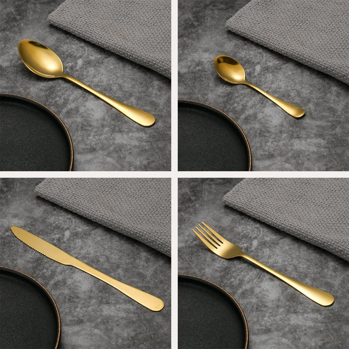 SensaHome - 20-Delige Bestek Set - Inclusief Mes/Vork/Lepel - 4 Personen - Goud 9 SensaHome - 20-Delige Bestek Set - Inclusief Mes/Vork/Lepel - 4 Personen - Goud - Afbeelding 7