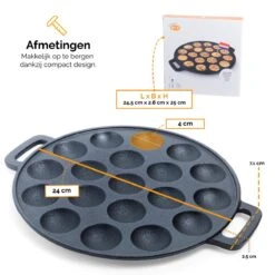 CuisiNoon® Poffertjespan Premium - Complete Poffertjesmaker Set - Inclusief Bakboek 17 CuisiNoon® Poffertjespan Premium - Complete Poffertjesmaker Set - Inclusief Bakboek -Woonkeuken Winkel 1200x1200 506