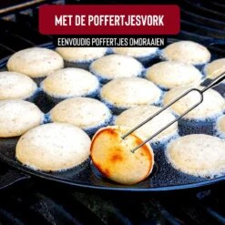 Rednas Poffertjespan Pakket - Incl. Luxe Giftbox - Incl.Bakkwast/Vork/Doseerfles - RVS/Gietijzer -Woonkeuken Winkel 1200x1200 508