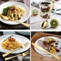 40-delige RVS Snakeskin Bestekset- Geschikt Voor8-personen -trendy Design-goud -Woonkeuken Winkel 1200x1200 57