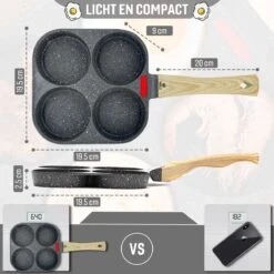 W&Z® Pannenkoekenpan Inductie - Pancake Pan - Omeletpan - Omeletmaker -Eierpan- Anti Aanbak - 4 Vakjes 13 W&Z® Pannenkoekenpan Inductie - Pancake Pan - Omeletpan - Omeletmaker -Eierpan- Anti Aanbak - 4 Vakjes -Woonkeuken Winkel 1200x1200 576