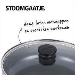 BRABANTIA INDU+ Hapjespan - Keramische Antiaanbaklaag - Met Deksel - Ø 28 Cm - Inductie - Pfas Vrij -Woonkeuken Winkel 1200x1200 628