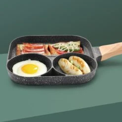 3-in-1 Grillpan Met Temperatuurgecontroleerde Antiaanbaklaag - Kook Verschillende Gerechten Tegelijk Zonder Oververhitting Of Verbranding -Woonkeuken Winkel 1200x1200 663
