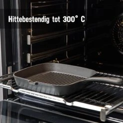 Daumonet Auguste Noir Gietijzeren Grillpan - Steakpan Zwart - PFAS & PFOA Vrij - Vierkant Met Schenktuit - 23,5 Cm - 2 Liter - Emaille - Alle Warmtebronnen - Elektrisch - Gas - Halogeen - Inductie - Keramisch -Woonkeuken Winkel 1200x1200 675