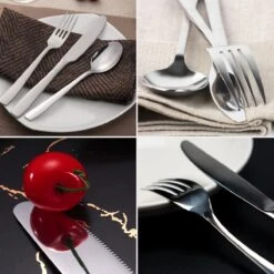 Deleca 8 Persoons Bestekset (48-delig) - Lepels, Messen, Vorken & Steakmessen - Vaatwasserbestendig - Zilver / RVS -Woonkeuken Winkel 1200x1200 70