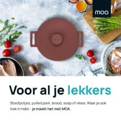MOA Gietijzeren Braadpan - Inhoud 4,75 Liter - 26CM - Rond - Alle Warmtebronnen - Ook Voor Inductie - Gewicht 5,8 Kg - Bordeaux Rood - MC26BR 14 MOA Gietijzeren Braadpan - Inhoud 4,75 Liter - 26CM - Rond - Alle Warmtebronnen - Ook Voor Inductie - Gewicht 5,8 Kg - Bordeaux Rood - MC26BR -Woonkeuken Winkel 1200x1200 735