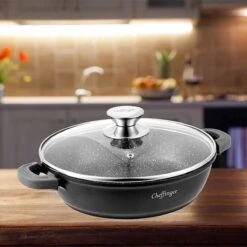 Cheffinger 28cm Lage Kookpot / Braadpan - CF-SC28 -Woonkeuken Winkel 1200x1200 764