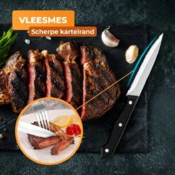 Strex Bestekset 6 Persoons - Zilver - 36-delig - Roestvrij Staal - Lepels, Messen, Vorken En Steakmessen - Hoogwaardige Kwaliteit -Woonkeuken Winkel 1200x1200 80