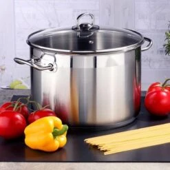 Haushalt Soeppan Met Glazen Deksel - 10 Liter- RVS -Woonkeuken Winkel 1200x1200 809