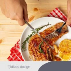 Master Knives 6 Persoons Bestekset (36-delig) - Lepels, Messen, Vorken & Steakmessen - Vaatwasserbestendig - Zilver / RVS -Woonkeuken Winkel 1200x1200 86