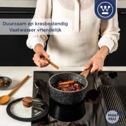 Westinghouse Steelpan Inductie - Ø 20 Cm - Zwart Marmer - Speciale Editie -Woonkeuken Winkel 1200x1200 867