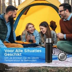 TravelR Thermosfles - Thermoskan - Drinkfles - Isoleerfles - BPA Vrij - Roestvrij Staal - 750 ML - Mat Zwart 12 TravelR Thermosfles - Thermoskan - Drinkfles - Isoleerfles - BPA Vrij - Roestvrij Staal - 750 ML - Mat Zwart -Woonkeuken Winkel 1200x1200 905