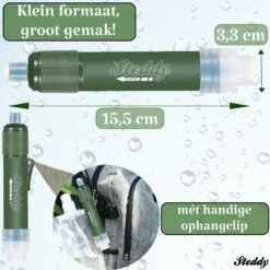 Waterfilter Steddy Pro - Survival Bushcraft Kit - Noodpakket - Waterzuivering - Water Filter Kraan - Outdoor -Woonkeuken Winkel 1200x1200 941